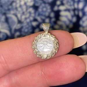 Small guardian angel necklace charm